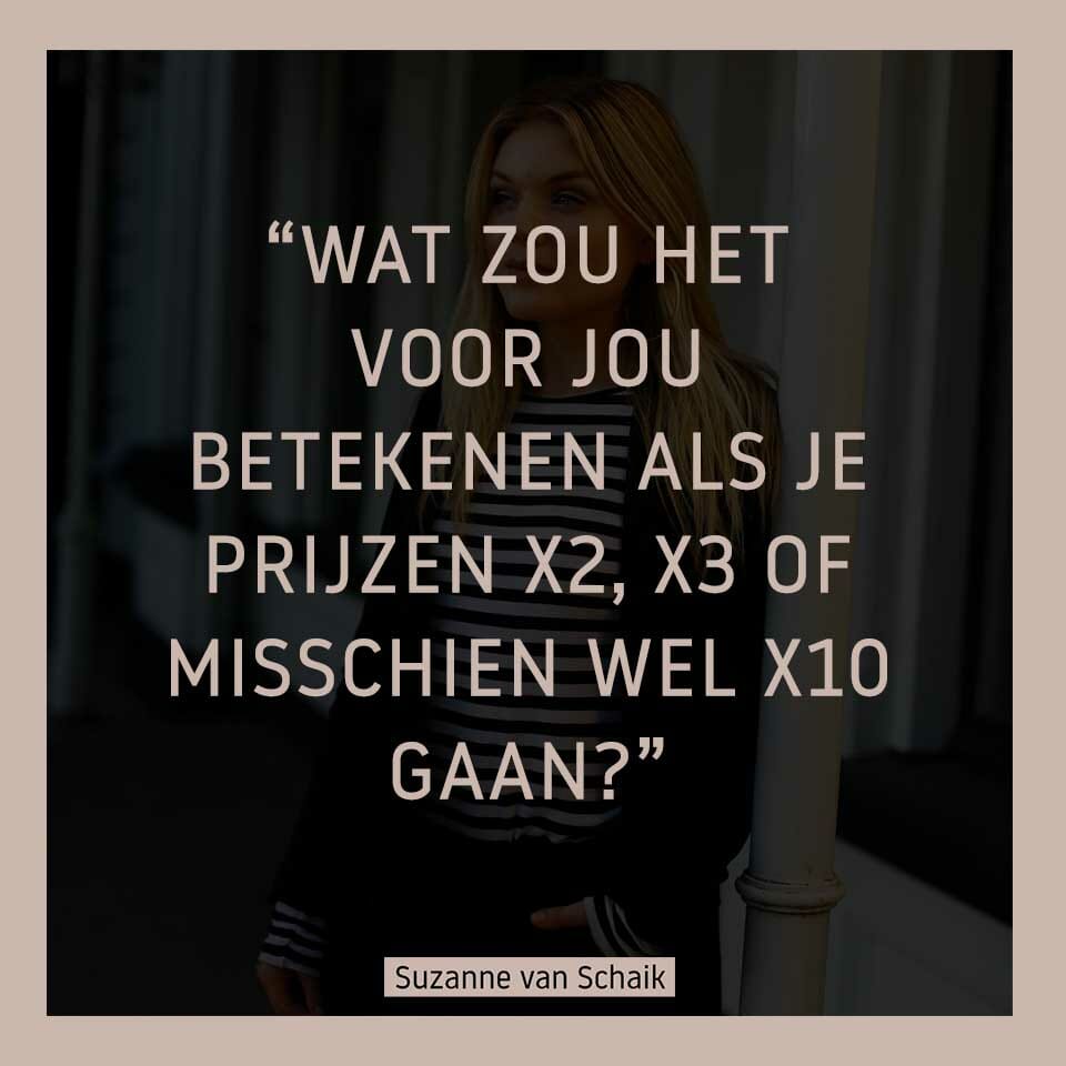 prijzen verhogen, tarieven verhogen, lucratieve niche, 25.000 euro programma, high-end programma's, meer winst maken, winstgevend bedrijf, winstgevend ondernemen, businesscoach, suzanne van schaik